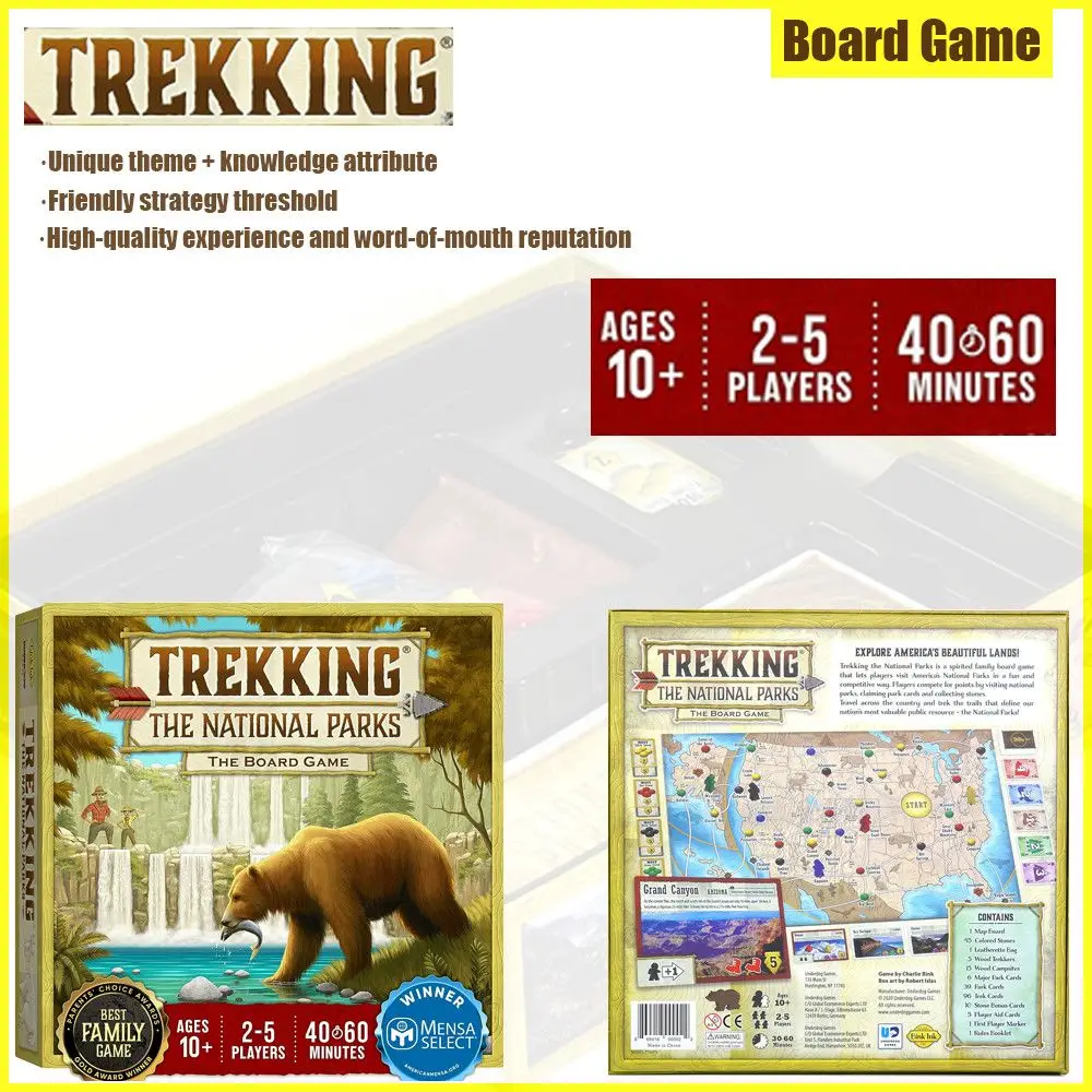 

Trekking The National Parks – The Mensa Select-Winning Strategy Card & Board Game