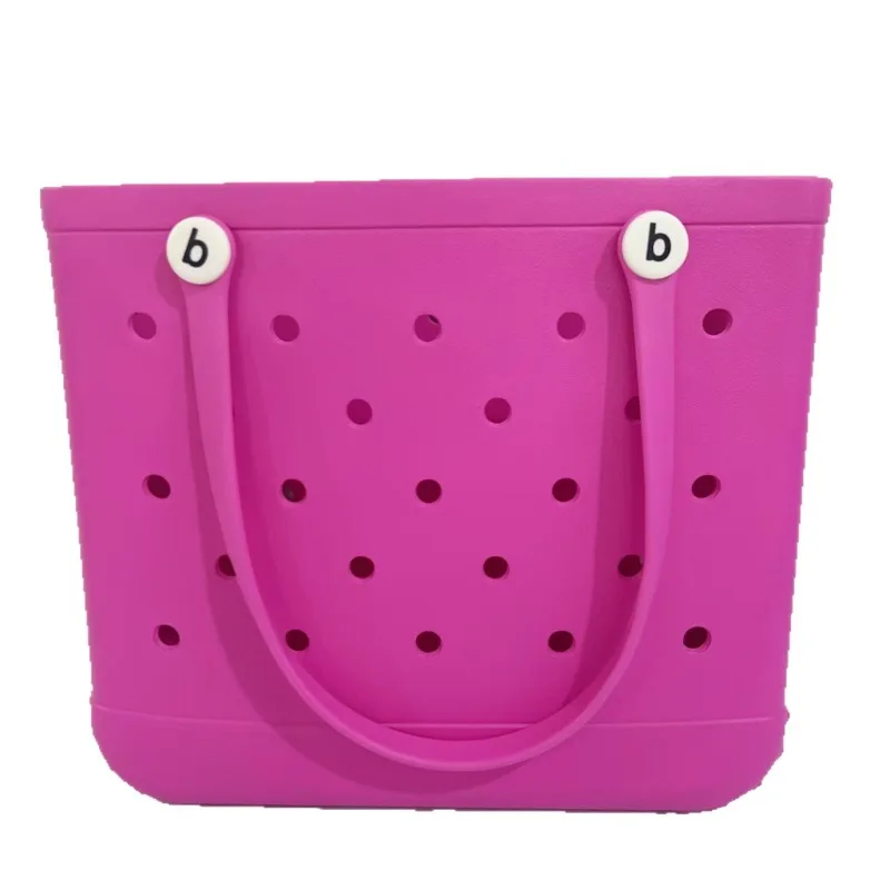 Large EVA Beach Tote Bag Perforated Outdoor Storage Basket Women Handbag For Summer Swimming Travel Shopping And Outdoor Fun view 4