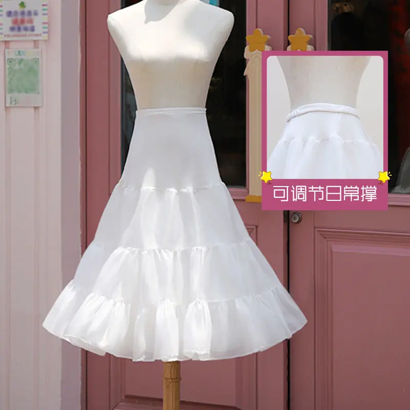 Best Selling Short Organza Petticoat Crinoline Vintage Wedding Bridal Petticoats For Women Dresses Yellow Underskirt Rockabilly image 2