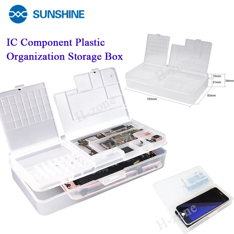 SUNSHINE IC Component Plastic Organization Storage Box Multi-function Magic Box Mobile Phone LCD Screen Mainboard SS-001A