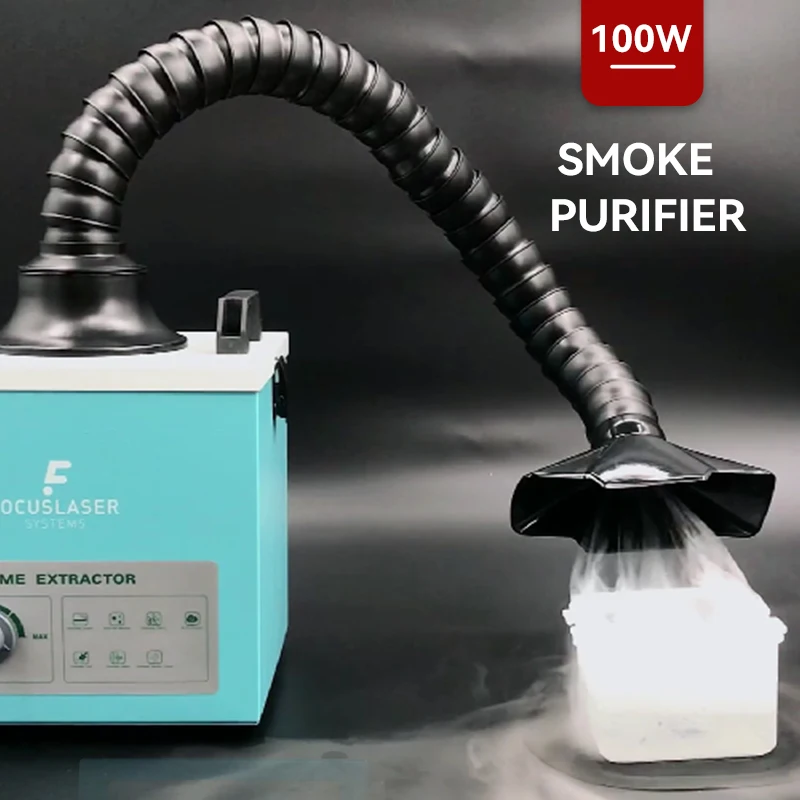 100w Smoke Purifier For Laser Marking Engraving Machine Particles Filter Welding Dust Solid Soldering Fume Extractor