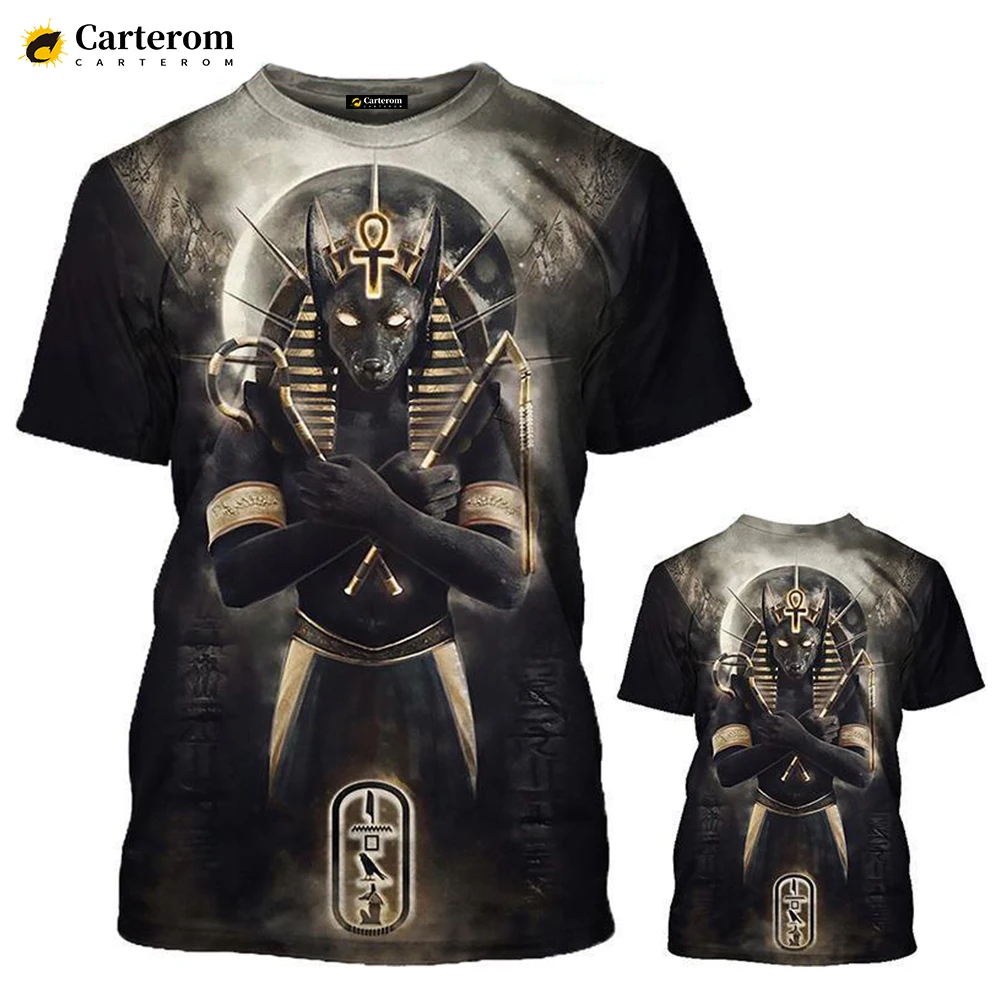 Ancient Egyptian Horus 3D Print T-shirt God Eye of Egypt Pharaoh Anubis Graphics T Shirt Men Fashion Casual Streetwear Tops Tees