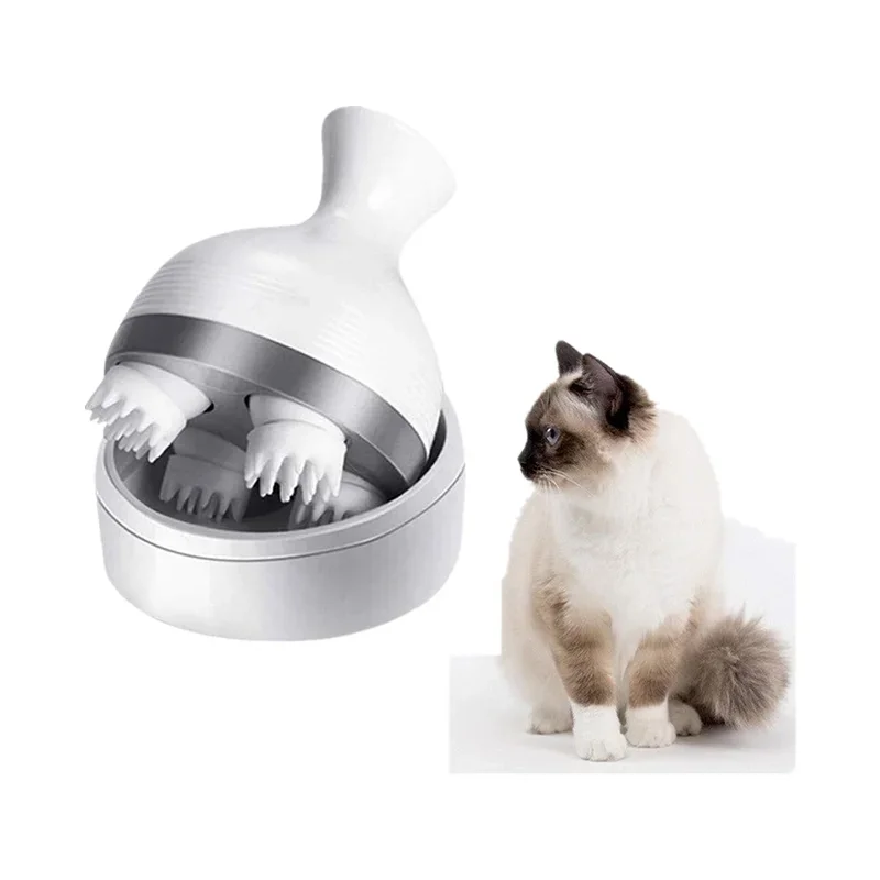 Electric Pet Massager Dog Cat Massage Vibrating Scalp Charging Machine Head Kneading Health Care Cat Supplies Accessories