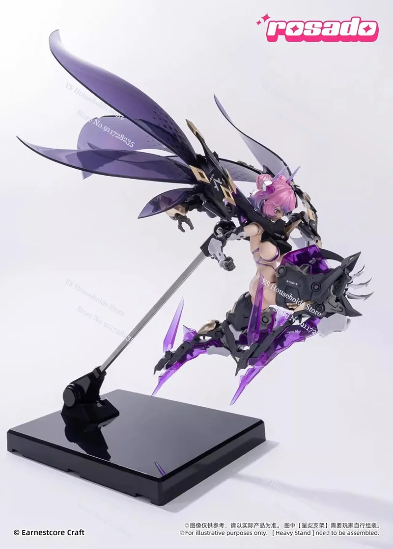 

Earnestore Craft ECRS-02 1/10 Star Flower Black IRIS Female Action Figure Bee Wing Simulation Mini 6inch Mobile Suit Girl Doll