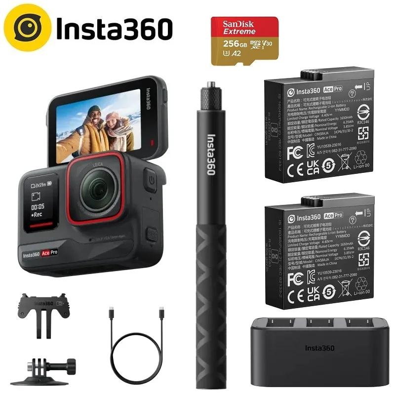 Insta360 Ace Pro 액션 카메라, 8K 비디오, 4K 120 FPS, 10M 방수, 플로우 스테이트 안정화, Insta 360 ONE ACE 스포츠 카메라 