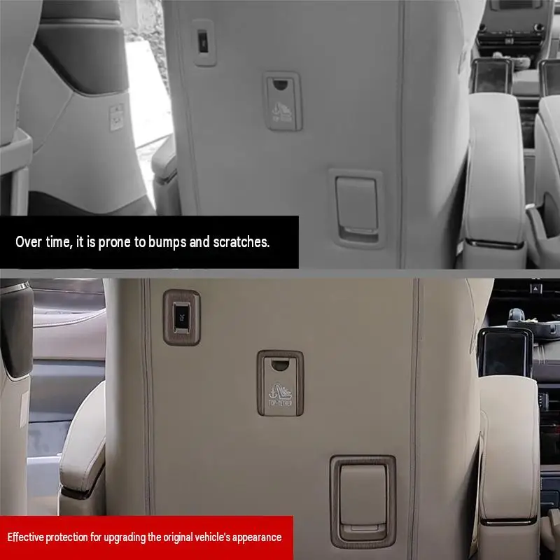Car Seatback Trim Frames for Toyota Alphard Vellfire 40 Series ABS Button Handle Surrounds for High Spec Second Row Seats