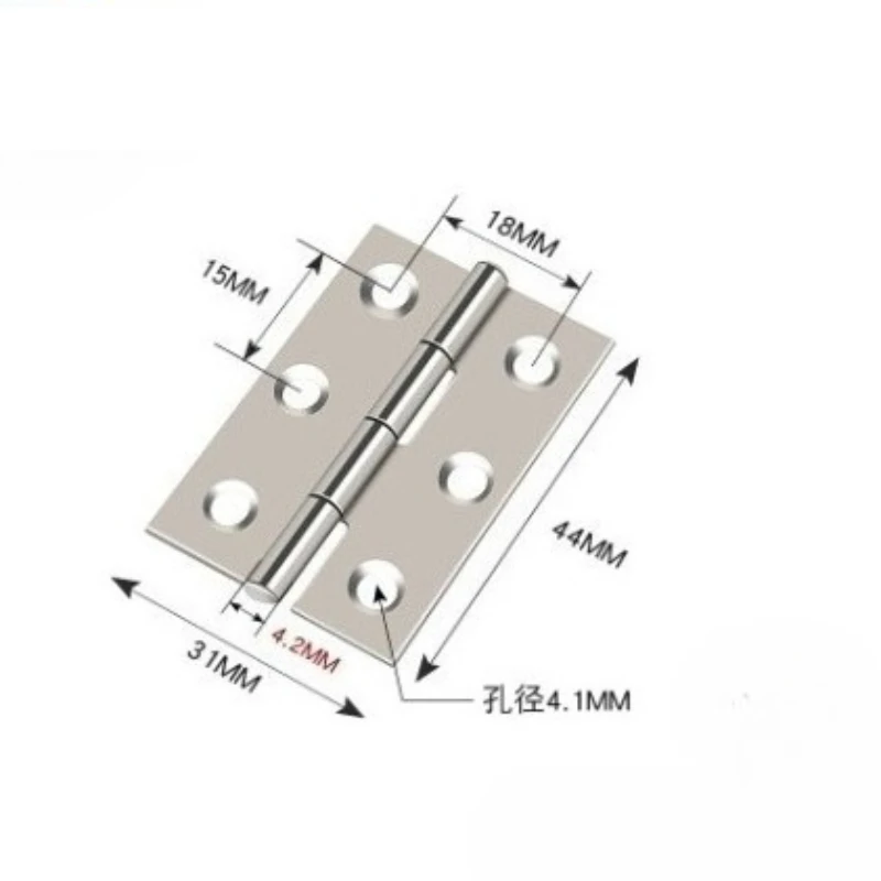 10 قطعة مفصلات الأبواب المصنوعة من الفولاذ المقاوم للصدأ أبواب الخزانة والنوافذ صندوق خشبي المفصلي المسطح أثاث المنزل إكسسوارات الأجهزة #3