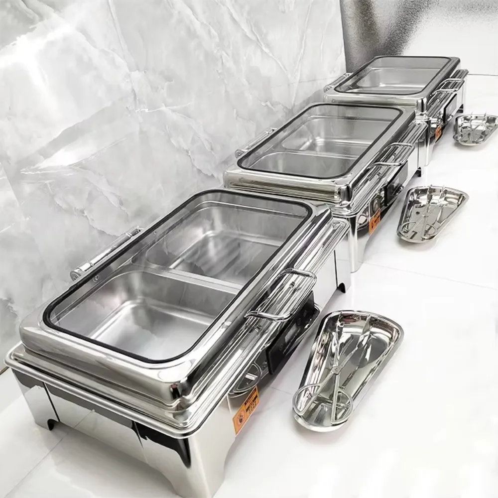 Commercial Hotel & Restaurant Stainless Steel Electric Buffet Food Warmers Hot Pot & Chafing Dish Cooking Equipment