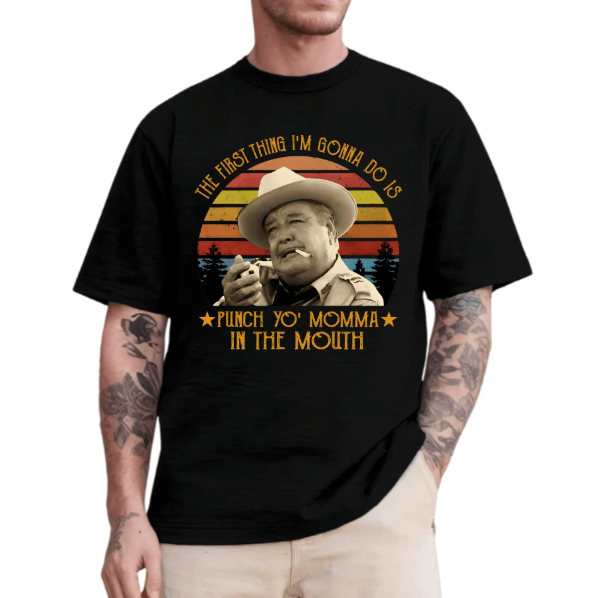 Retro Smokey and The Bandit Movie Graphic T-Shirt for Men Women Print Summer Prue Cotton Men Women Oversize T-Shirts Top