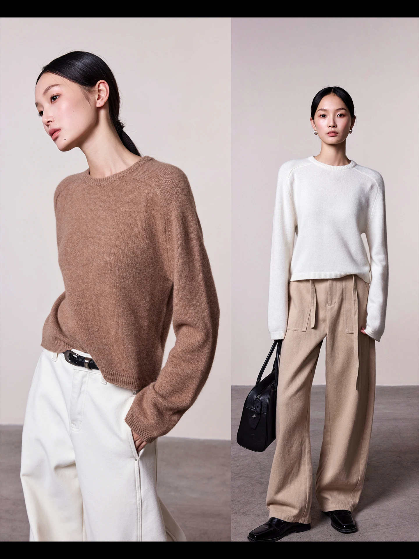 

Мягкий золотистый вязаный топ с круглым вырезом, свободного кроя, повседневный, женский, эксклюзивно онлайн, весенняя коллекция, с длинным рукавом