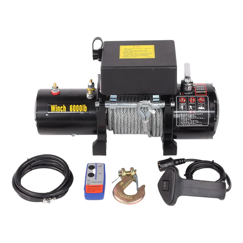 

Electric winch 12V24V off-road vehicle self-rescue car winch electric hoist vehicle small crane volt winch