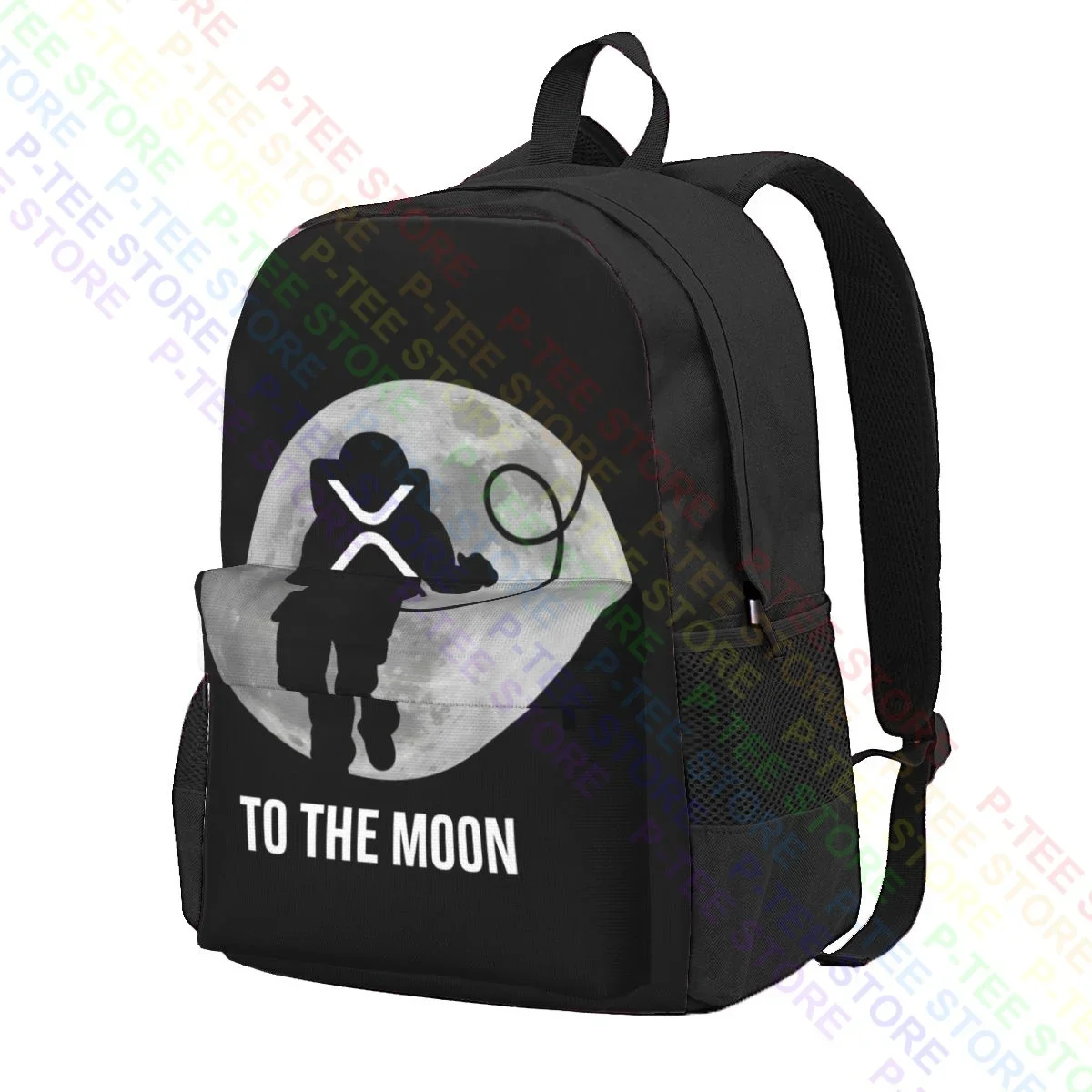 Ripple Xrp Astronaut To The Moon Xrp Coin Crypto Wallet Large Capacity Backpack Softback Art Print