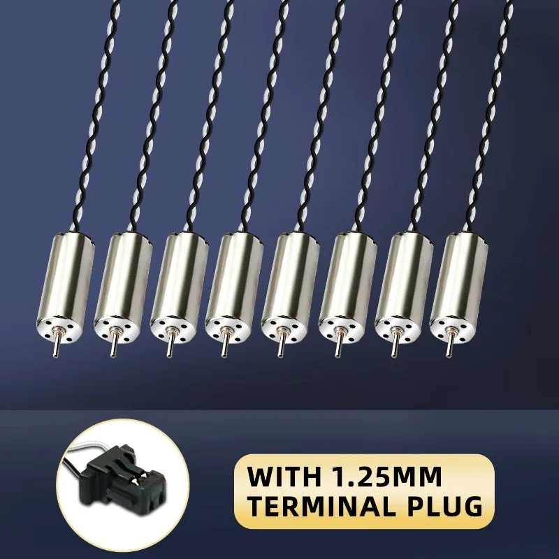 8 個 8520 モーター 8.5x20mm コアレスブラシ付きモーター 3.7V 53000Rpm ミニ DC モーター コネクタ付き DIY マイクロクアッドコプター RC ドローン用