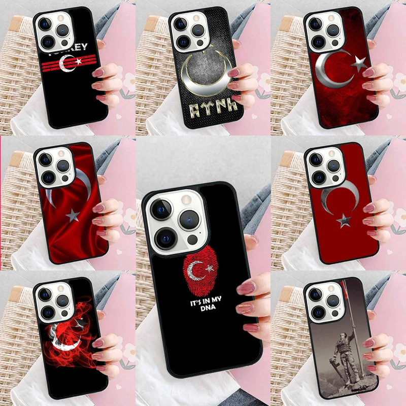 Türkei Flagge Telefon Fall Abdeckung Für iPhone 17 Air 16 15 14 plus 11 12 13 pro max coque Shell Fundas