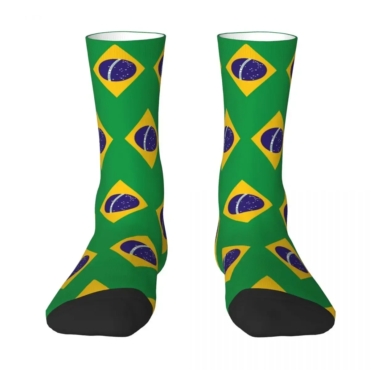 

Brazil National Flag Socks Harajuku High Quality Stockings All Season Long Socks Accessories for Unisex Gifts