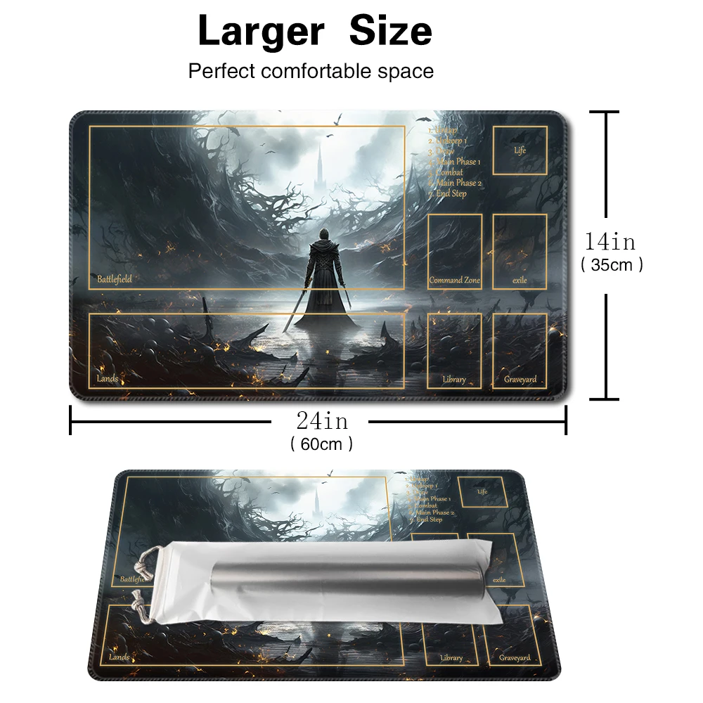 TCG Exterminator-Jogo de Tabuleiro Playmat, Table Mat, Mousepad, Compatível com MTG CCG, Tamanho 60x35 cm