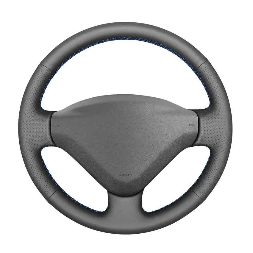 Black Artificial Leather Car Steering Wheel Cover for Peugeot 207 Expert Partner Citroen Berlingo Jumpy Fiat Scudo 2008-2018