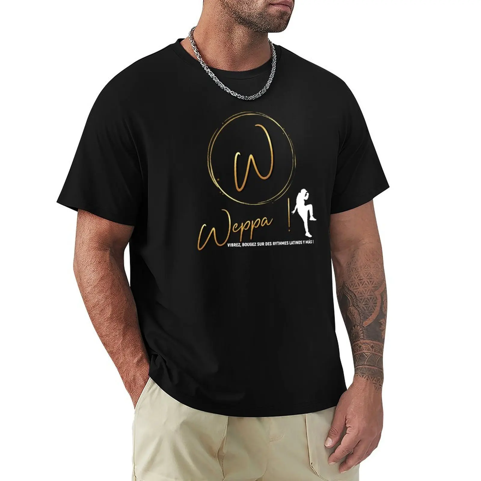 

Logo of my fitness activity Weppa with personaje and text T-Shirt plus size clothes vintage clothes shirts men