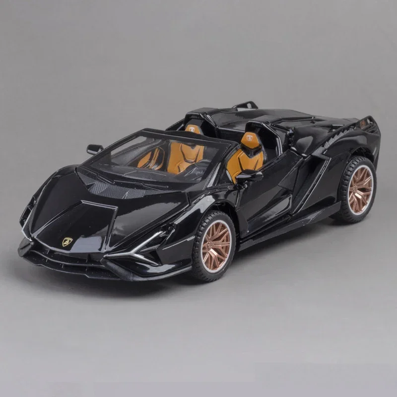 1:32 Lamborghini Sian Convertible Supercar Alloy Car Model Diecast Toy Vehicle Cars Toys for Children Gifts F362