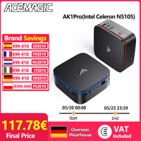 ACEMAGIC - Mini PC - Windows 11 Pro - Intel Celeron N5105 - 16 GB DDR4 512 GB M.2 SSD - 4K UHD - Bluetooth 4.2 - HDMI X 2