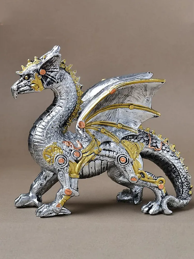 Punk Flying Dragon, Dragon Statue, Dog, Chimpanzee, Elephant, Resin Craftsmanship Ornament