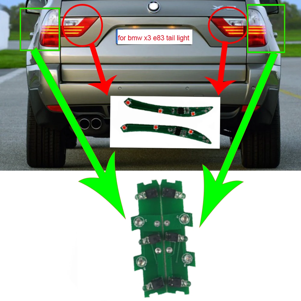 Wholesale 20pcs 40pcs X3 E83 Tail Light Repair Chip Boards 7162209 7162210 7162213 7162214 LED Chips For BMW X3 E83 2007-2010