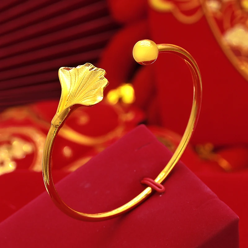 ANIID 24K Gold Color Copper Dubai Bangles For Women Saudi Arabic Bracelet Girls Africa Bangle Wedding Jewelry Party Luxury