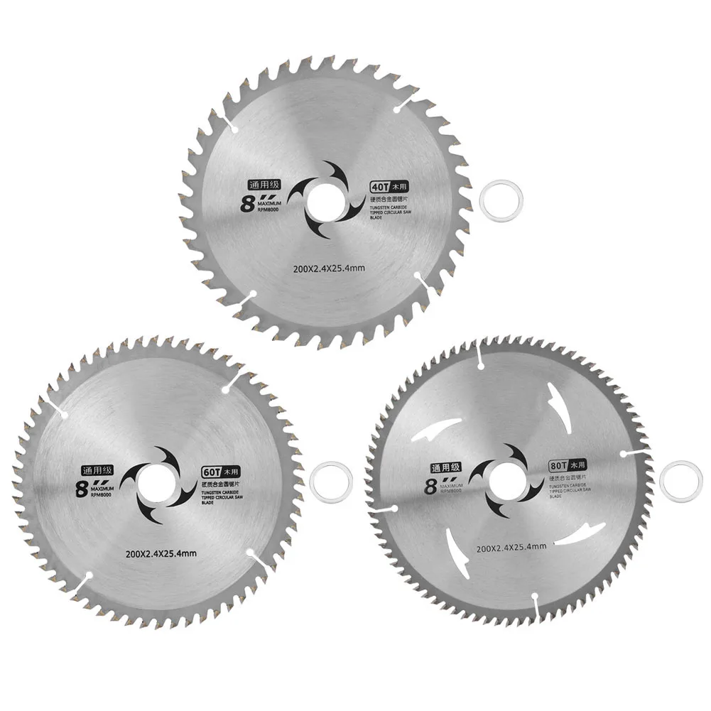 Carbide Saw Blade Circular Saw Blade Carbide Wood Chipboard Plywood Cutting Disc Woodworking 8 inch Circular Saw Blade Saw Blade