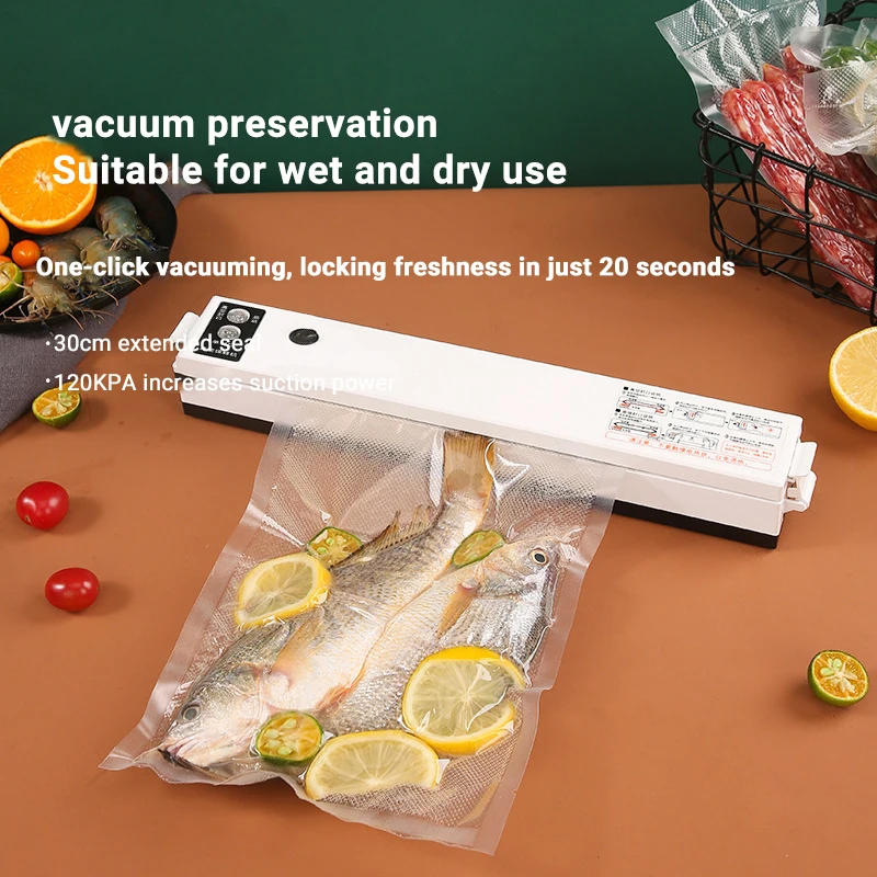 Electric Vacuum Sealer Packaging Machine for Home Kitchen Food Saver Bags Commercial Vacuum Food Sealing