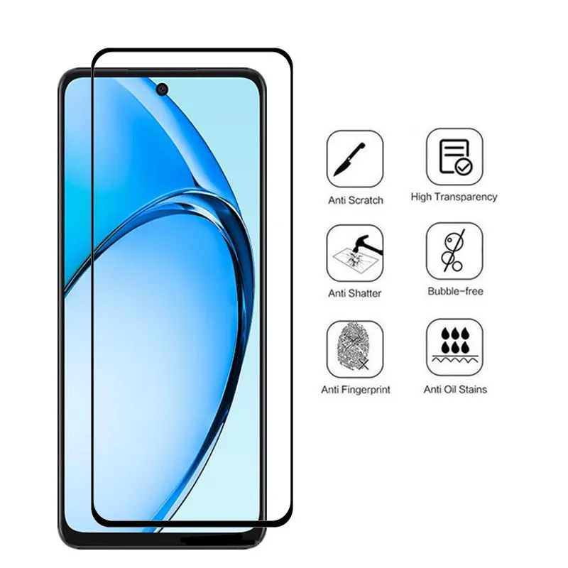 For OPPO A60 Tempered Glass 9H Anti-Scratch 6.67inch CPH2631 Screen Protector + Soft Fiber Camera fim For OPPO A60