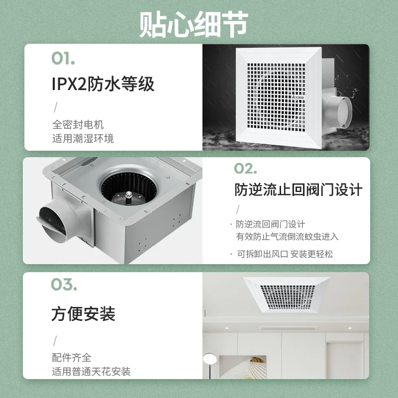 Abluftventilator für Küche und Badezimmer. Ventilator für zu Hause