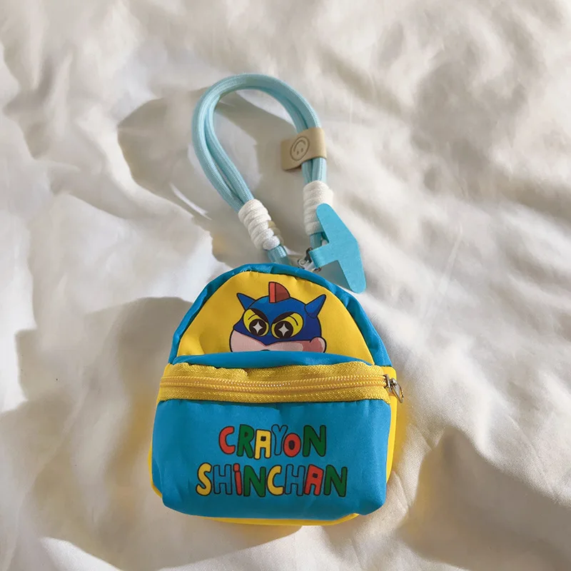 Nouveau Kawaii dessin animé Crayon shin-chan sac de téléphone portable lanière changement ample Bluetooth sac de rangement Anti-perte sac cadeaux de noël