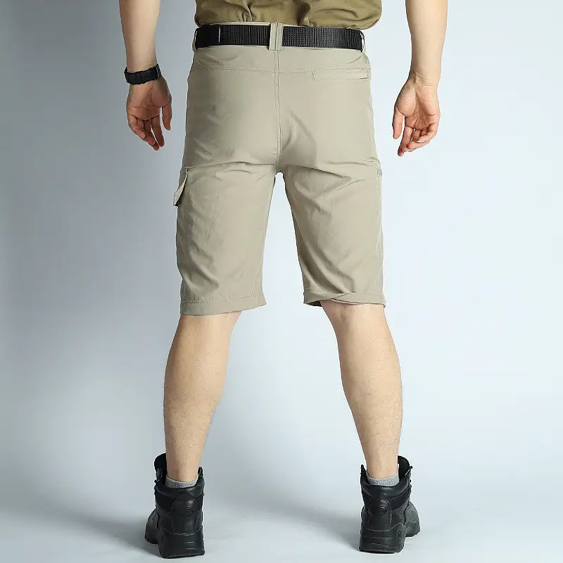 New Men's 2-in-1 Convertible Tactical Pants, Quick-Dry Zip-Off Training Trousers, Summer Multi-Functional Long Shorts - Image 3