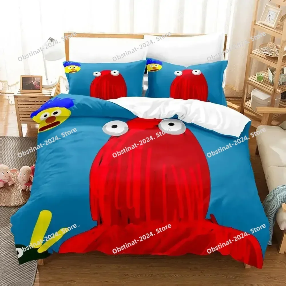 3d Anime Don't Hug Me I'm Scared Bedding Set Printed With Pillowcase Bed Duvet Cover Soft Single Double Queen Super King Size