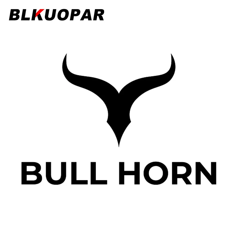 BLKUOPAR Abstract Bull Horn Buffalo Head Car Sticker Waterproof Occlusion Scratch Decal Creative Motorcycle Trunk Vinyl Car Wrap