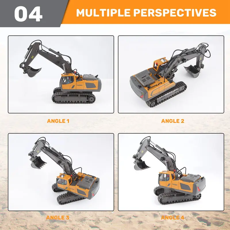 2.4G اللاسلكية RC حفارة التحكم عن بعد مركبة يتم التحكم بها عن بُعد شاحنة زاحفة لودر أطفال بالريموت كنترول لعب للأطفال