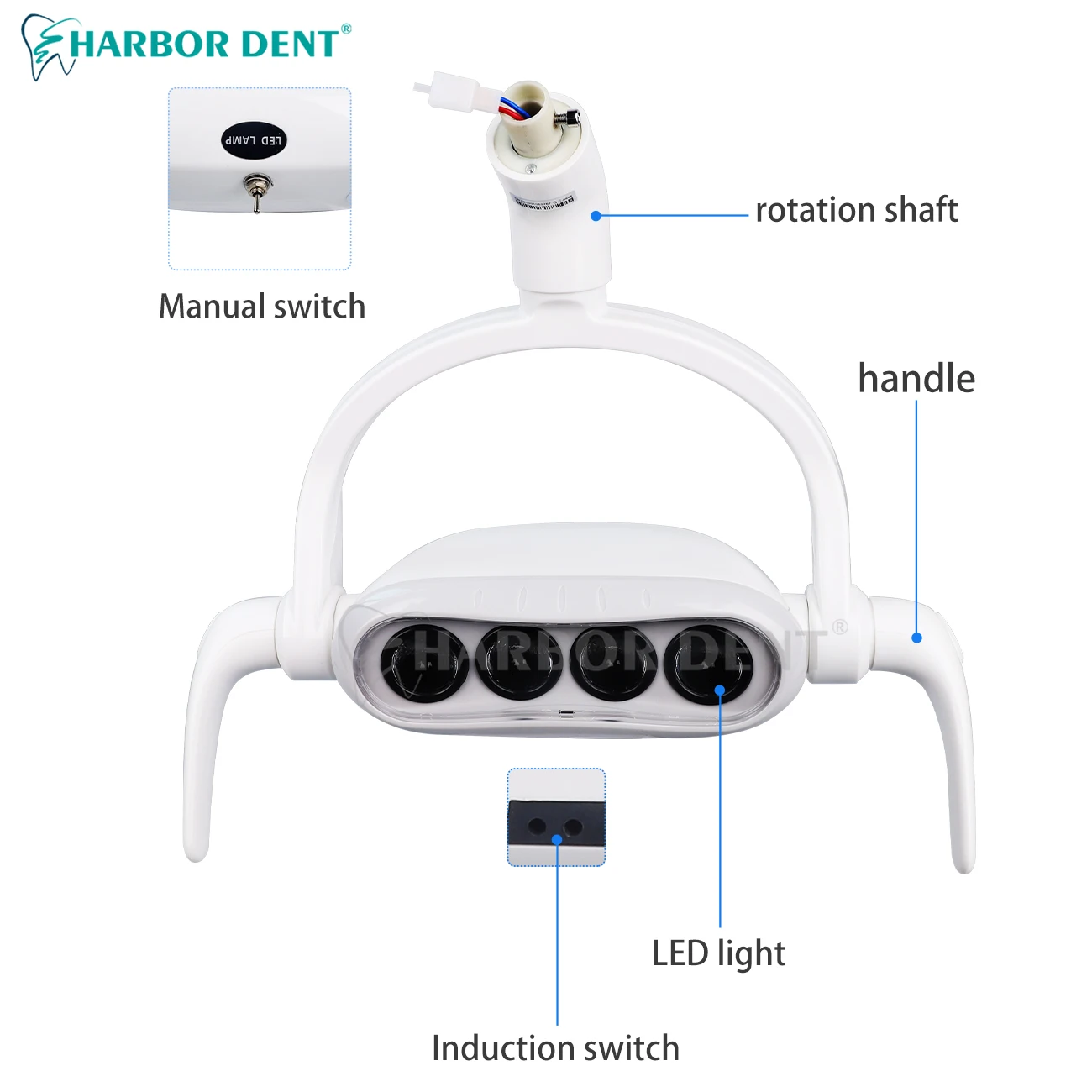 Lampada per operazioni odontoiatriche da 15W lampada a LED orale lampada a induzione per unità di dentista attrezzatura per sedie strumento per odontoiatria lampada a induzione