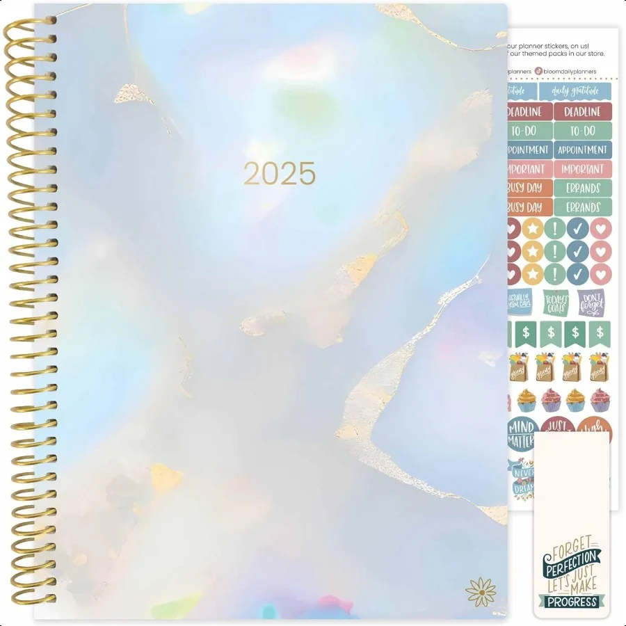 

2025 8.5" x 11" Calendar Year Day (January 2025 December 2025) Weekly Monthly Dated Agenda Organizer with Stickers and Tabs Ir