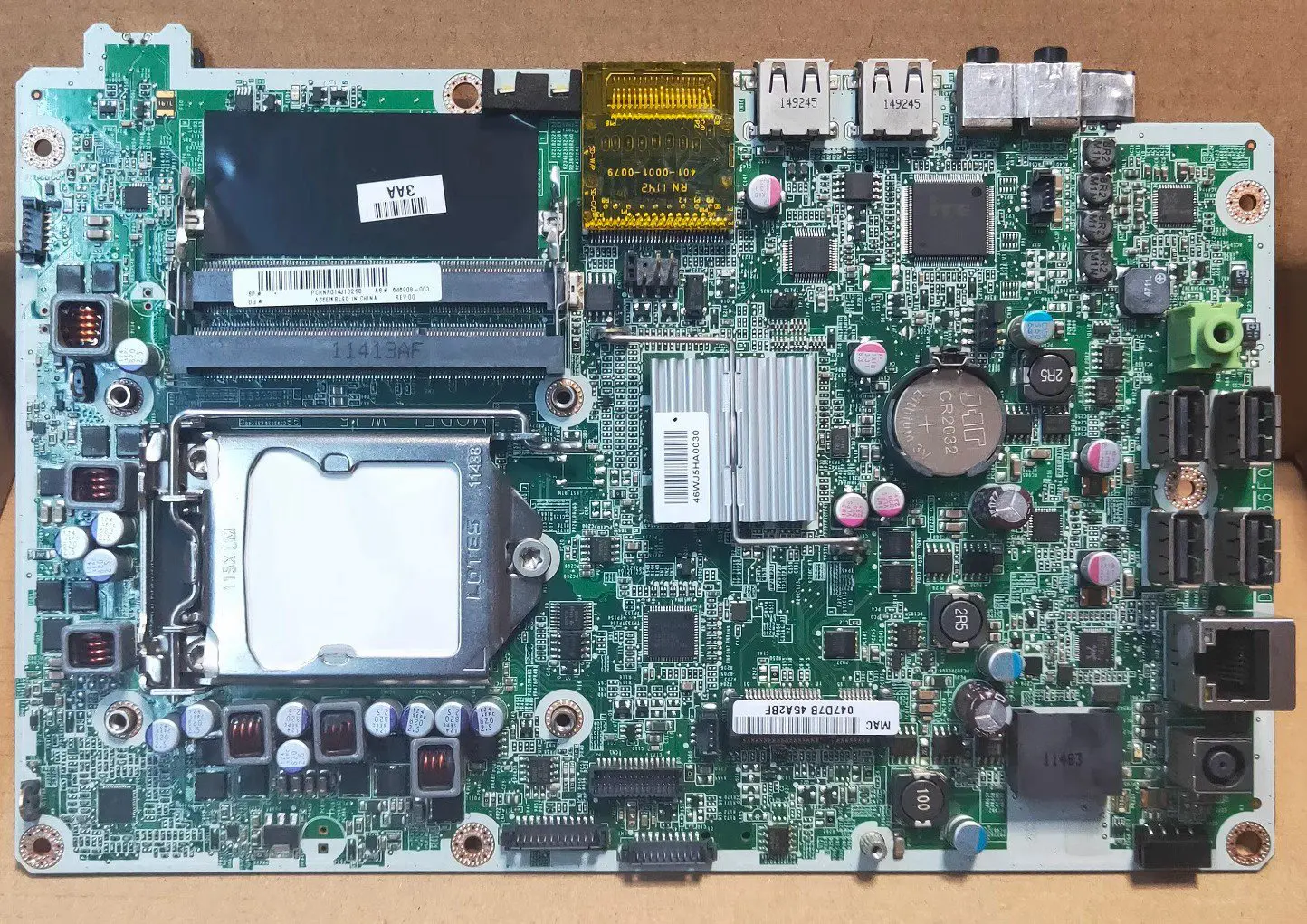 para hp Omni 120 Aio Placa-mãe 646908003 665465-001 Da0wj5mb6f0 H61 Ddr3 Lga1155 100 Testado Totalmente Trabalho