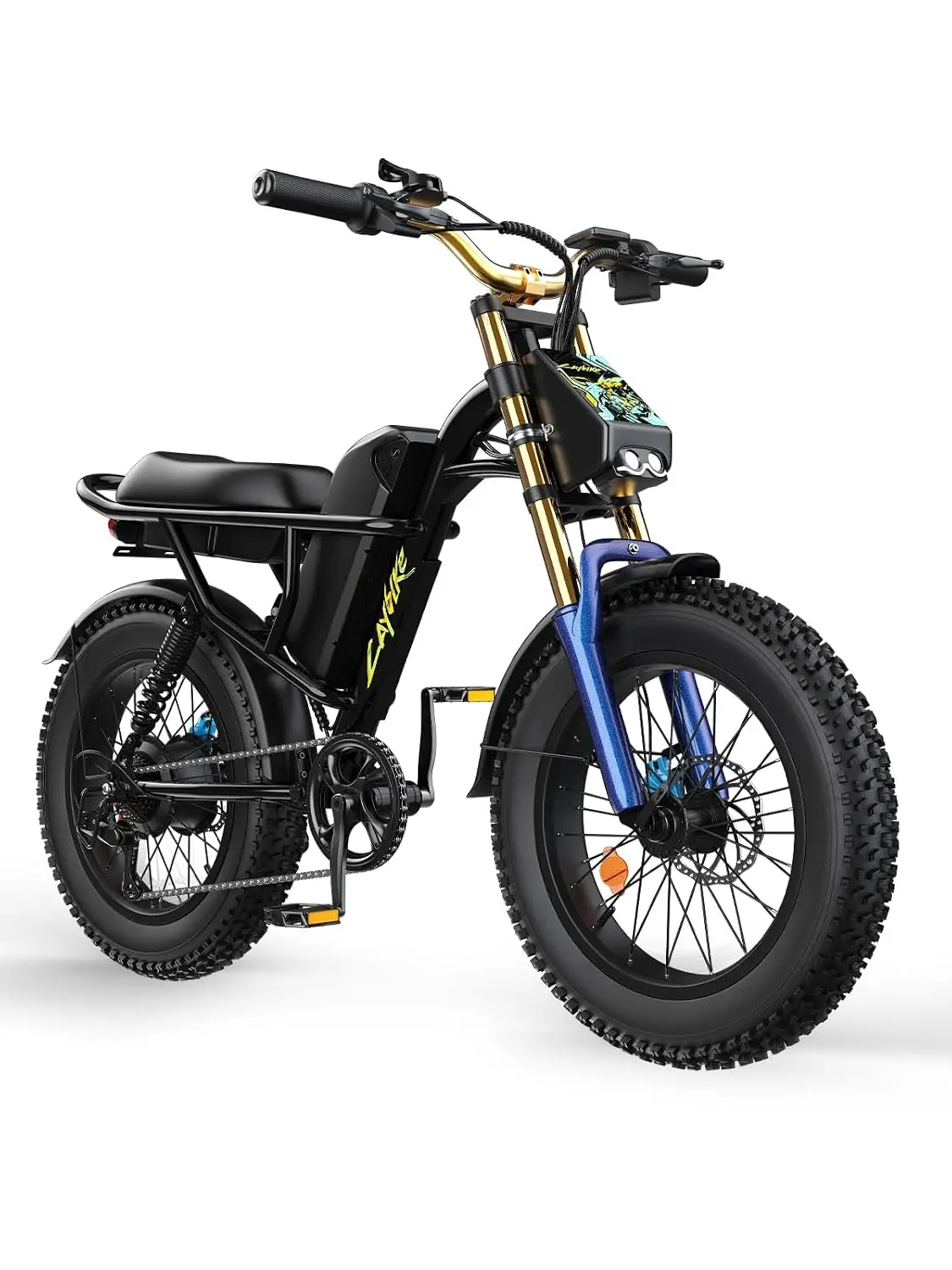 1500W Peak Electric Bike 28MPH 48V 20.8Ah Battery 80 Miles Range Full Suspension 20x4 Fat Tire Commute All-Terrain, Customized