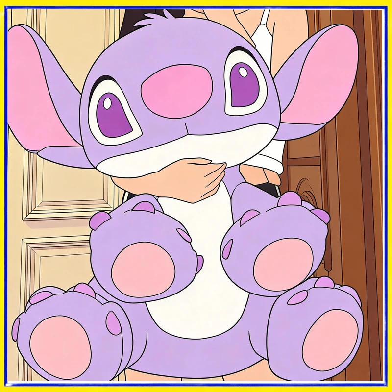 

Плюшевая игрушка Purple Stitch: Мягкая, пушистая, не линяет, большая мягкая кукла, приз для автомата-розыгрыша, подарок на день рождения для детей