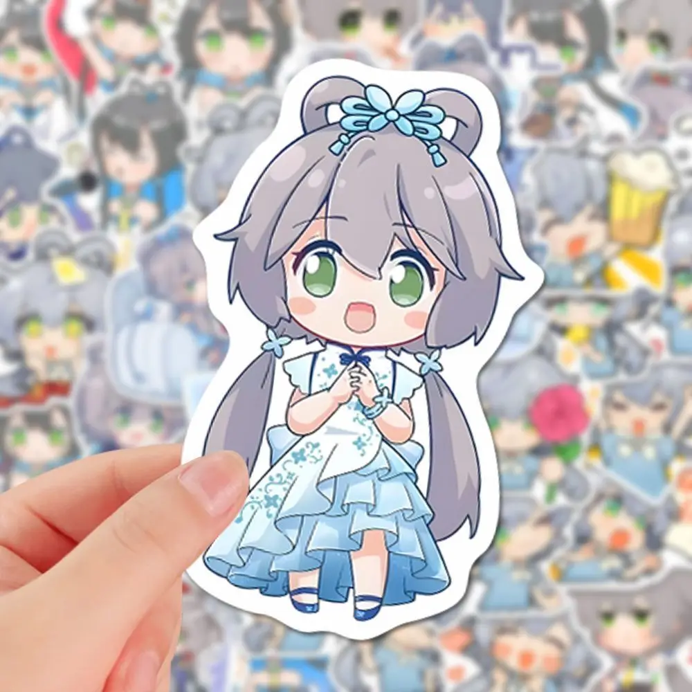 64pcs Cute Q version Luo Tianyi stickers anime handmade diy desktop mobile phone case plate decoration Waterproof Sticker