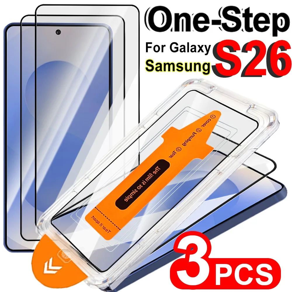 لهاتف سامسونج جالاكسي S26/S26 Plus/S26 Ultra HD 9H زجاج مقسى مع أداة سهلة التركيب مضادة للخدش غطاء كامل واقي للشاشة #1