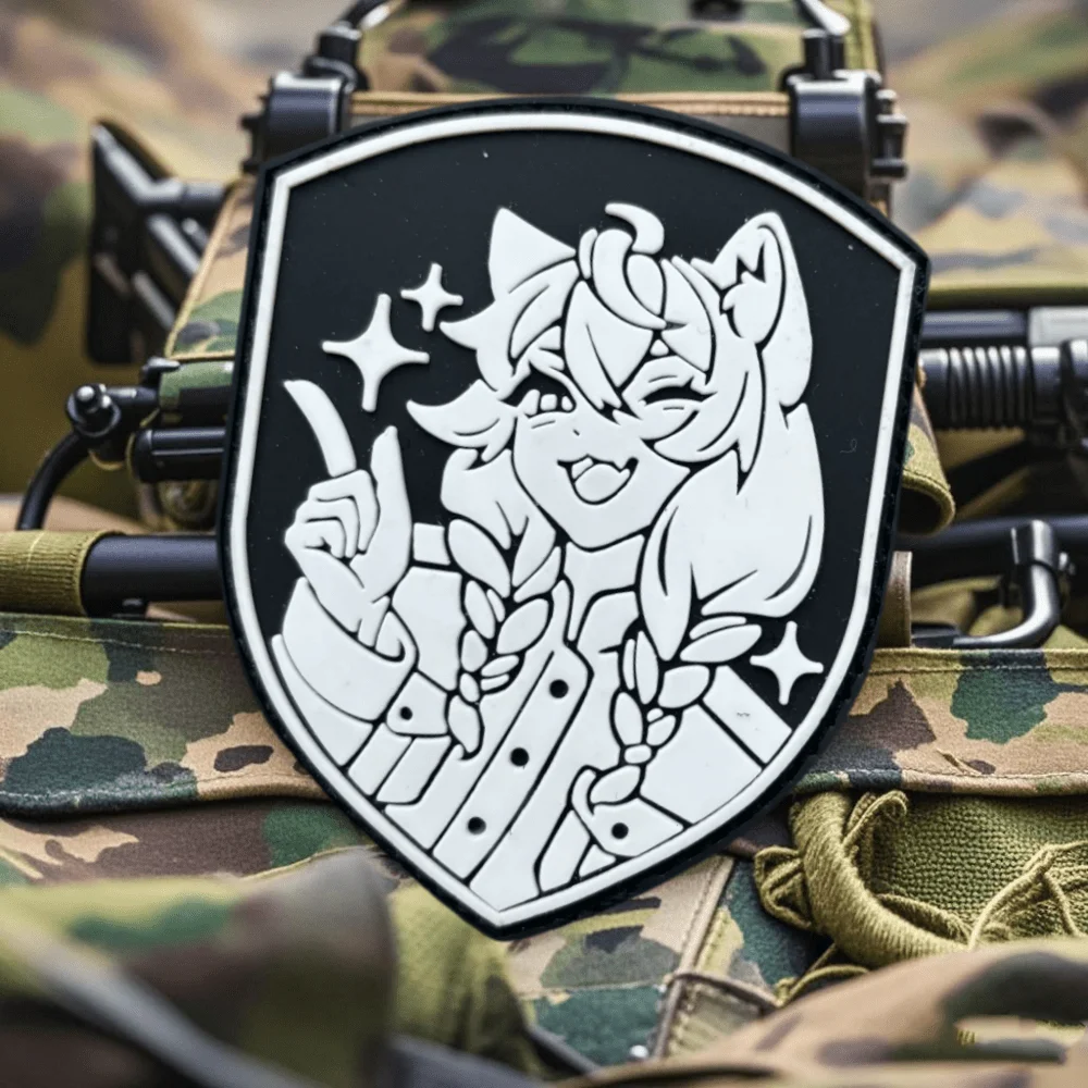 

Anime Morale Tactical Patch Neko PVC Hook&Loop Emblem Chevron Military Badge Combat Armband Backpack Stickers