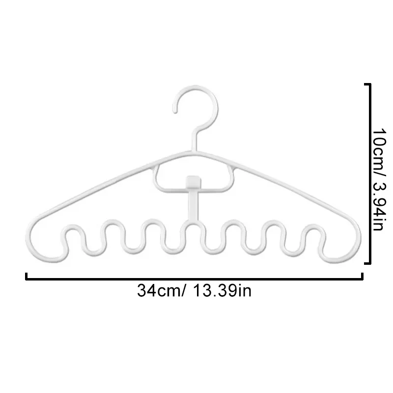 1PC Waves Multi-port Support Hangers for Clothes Drying Rack Multifunction Clothes Tie Hanger Storage Rack Wardrobe Organizer