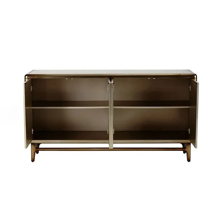 Simple Retro Painted Distressed Dining Room Sideboard Cabinet Sideboard