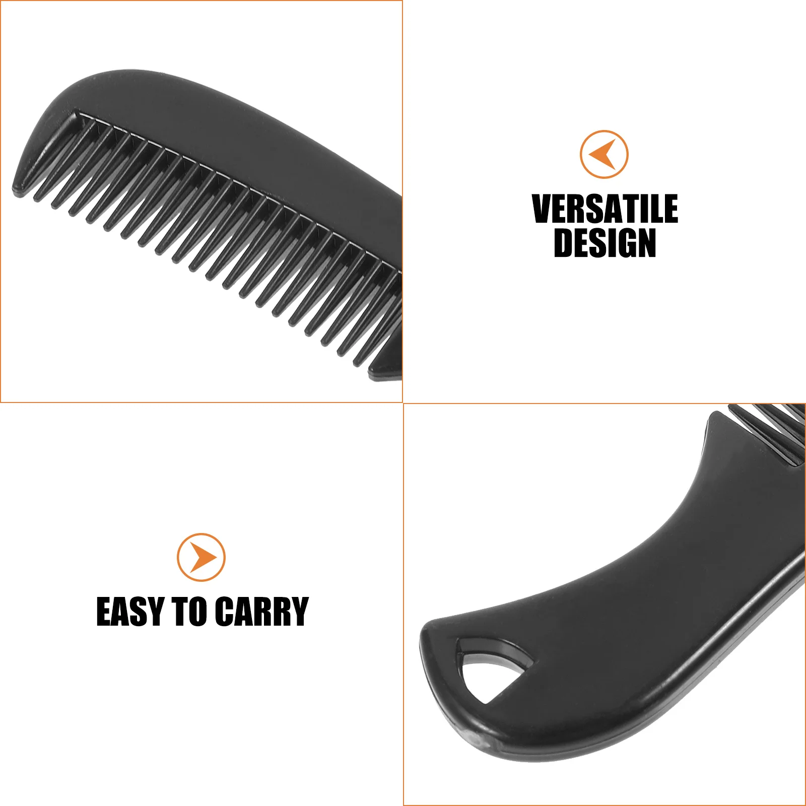 

10 шт., расчески для бороды, карманный размер для мужчин, дорожная расческа, инструмент для укладки волос, усов, уход, компактный портативный дизайн