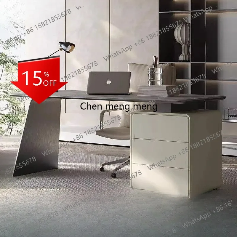 

A139 Drawer Luxury Office Desk Minimalist Multifunctional Storage Office Desk Executive Space Saving Tavolino Commercial Furnitu