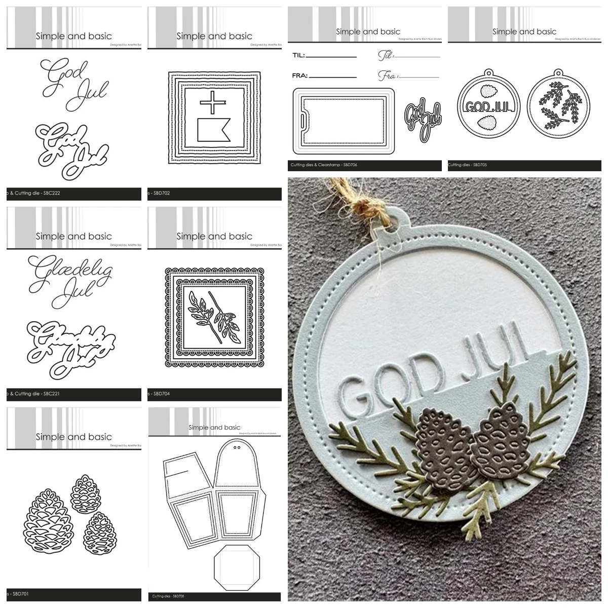 Small Round Pinecone Happy Christmas Cutting Dies Craft  Make Paper Greeting Card Making Template DIY Handmade 2026 New