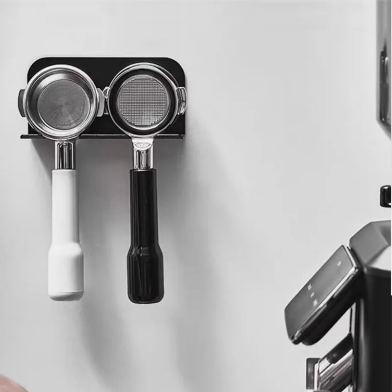 Italian Coffee Machine Handle Bracket Without Punching Wall-mounted Handle Hanger 51/53/58mm Universal Coffee Tool Storage Rack